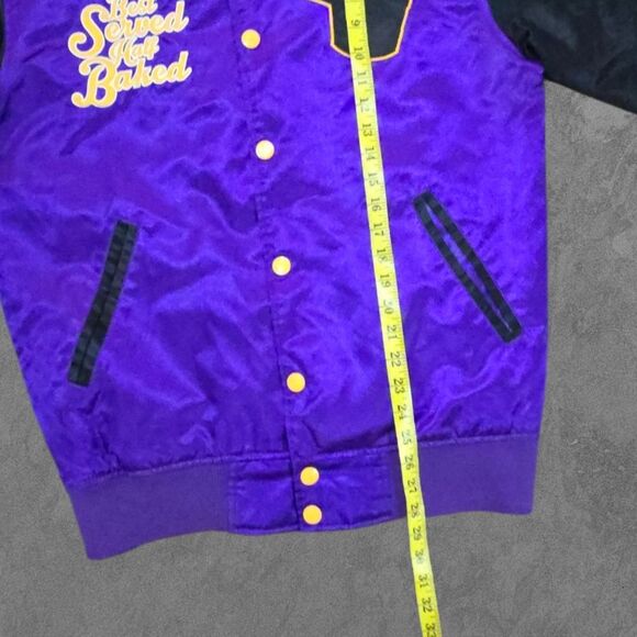 The Pothead Diaries LA Bakers Varsity Satin Patch Jacket Mens Large - Picture 6 of 6